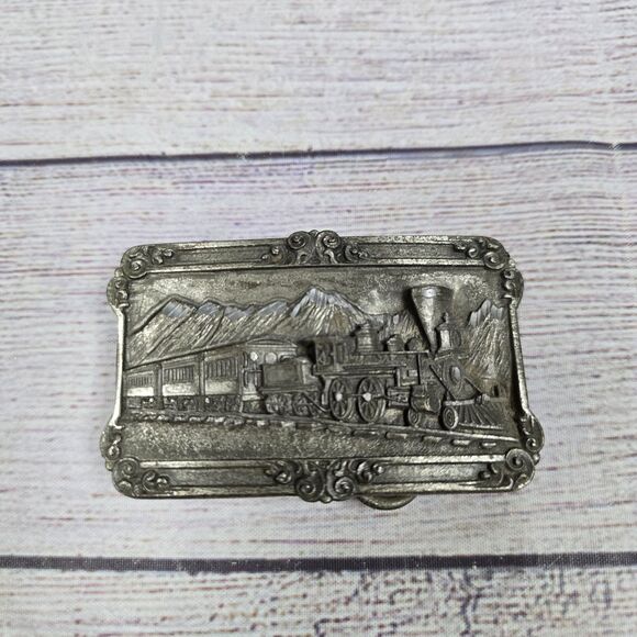 Vintage Siskiyou Buckle Co. Belt Buckle 1984 Railroad Locomotive Train Engine - Picture 1 of 5